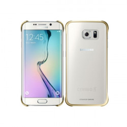 Samsung Hard Cover Clear Dourada para G925 Galaxy S6 Edge