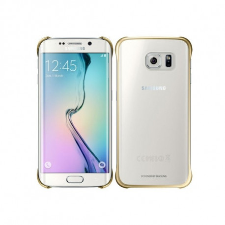 Samsung Hard Cover Clear Dourada para G925 Galaxy S6 Edge