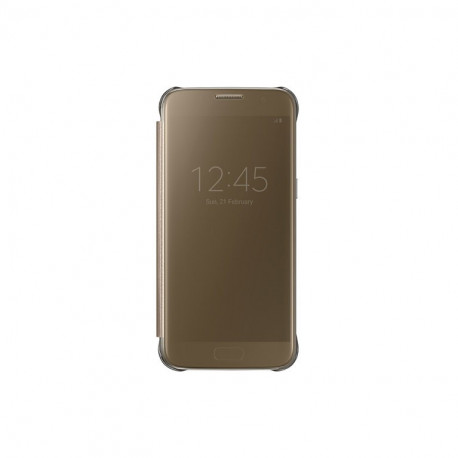 Flip Cover Clear View Gold Samsung G930 Galaxy S7