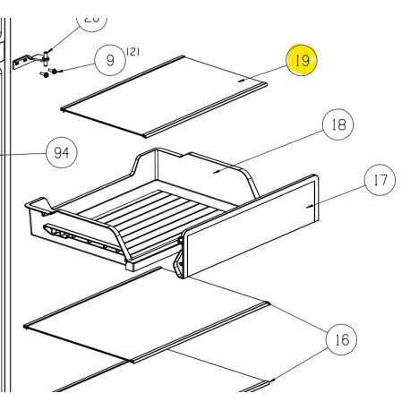 GLASS SHELF Hisense