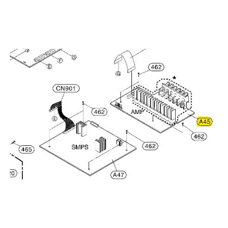 Placa Amplificadora para Home Cinema LG