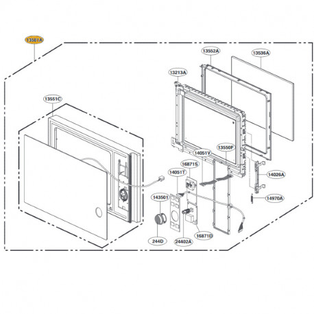 Porta para Micro-ondas LG