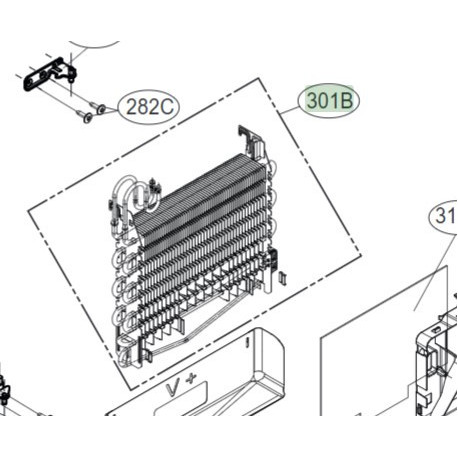 Evaporator Assembly V Quick Defrost LG