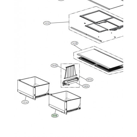 Tray AssemblyVegetable LG