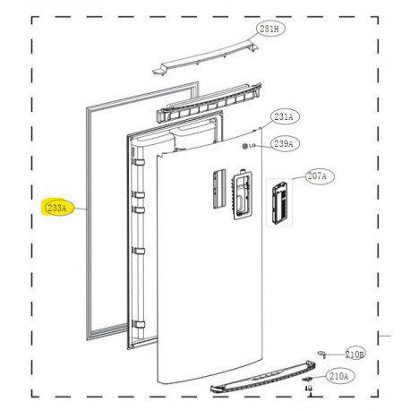 Gasket AssemblyDoor LG