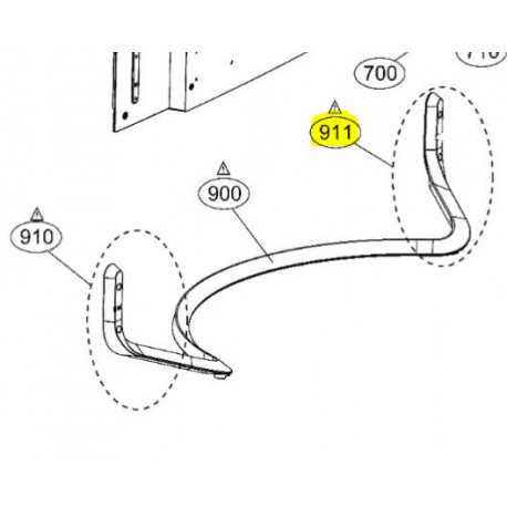 Suporte Base Direito para TV LG