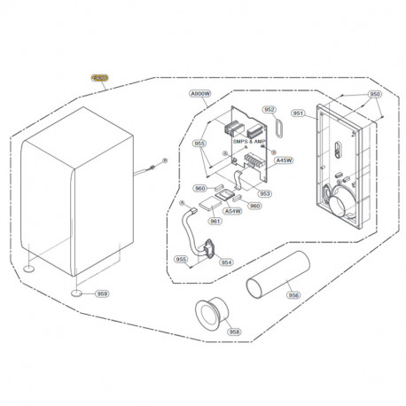 Subwoofer para Soundbar LG