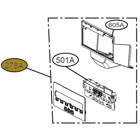 Modulo Display para Frigorifico LG