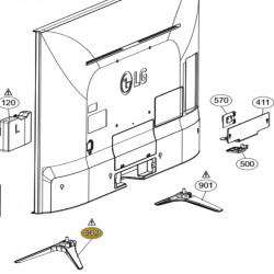 Base Direita para TV LG