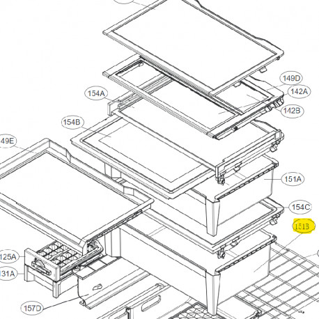 Shelf AssemblyRefrigerator LG