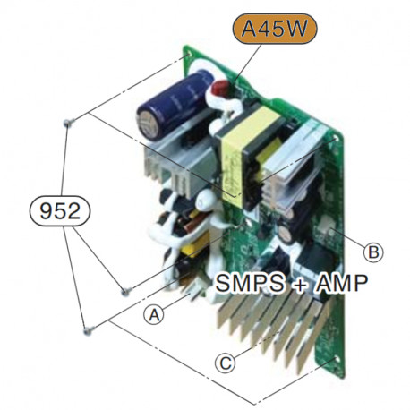 PCB Assembly SMPS AMP LG