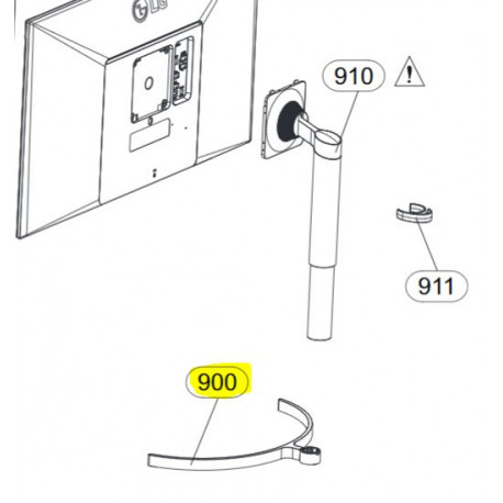 Base Oval para Monitor LG