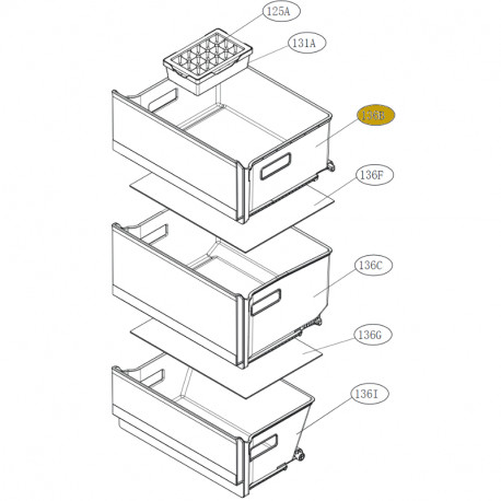 V BF V BF Tray Assembly Drawer LG