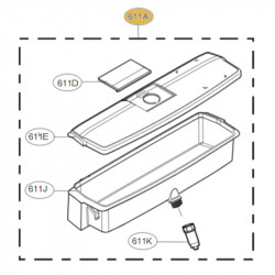 Depósito de Água para Frigorifico LG