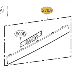 Módulo Completo Display e Cover para Frigorifico LG