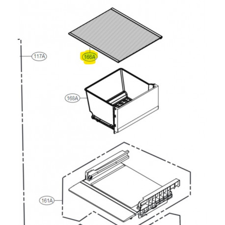 Prateleira do Refrigerator para Frigorifico LG