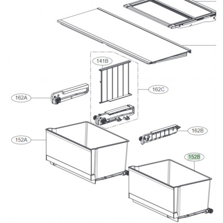 Tray AssemblyVegetable LG