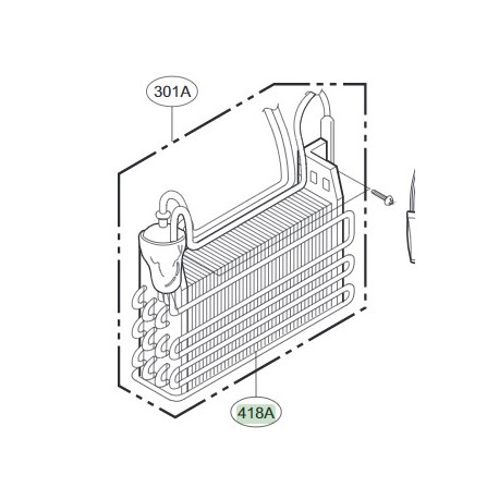 Resistencia do Evaporador 125W para Frigorifico LG