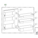 Modulo de Prateleiras da porta para Frigorifico LG