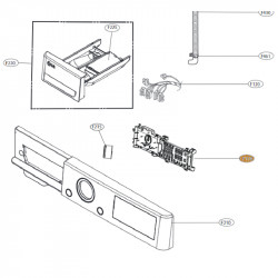 Placa ComandosDisplay para Máquina Roupa LG