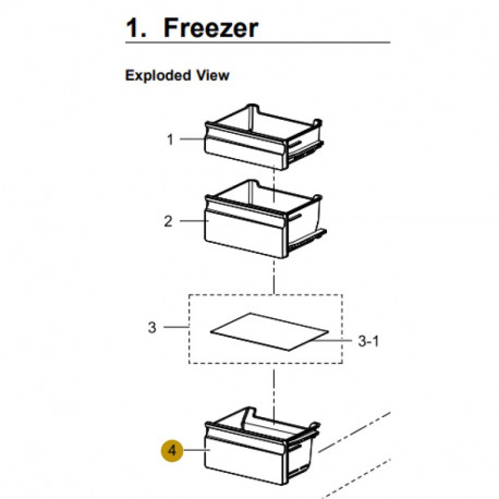 ASSY TRAY-FRE LOW 3050 W466.2 Samsung